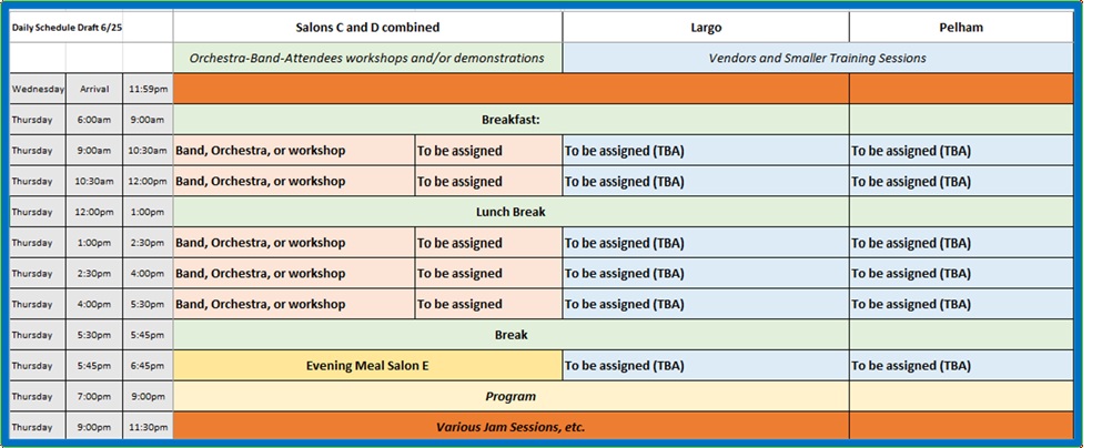 Thursday Schedule